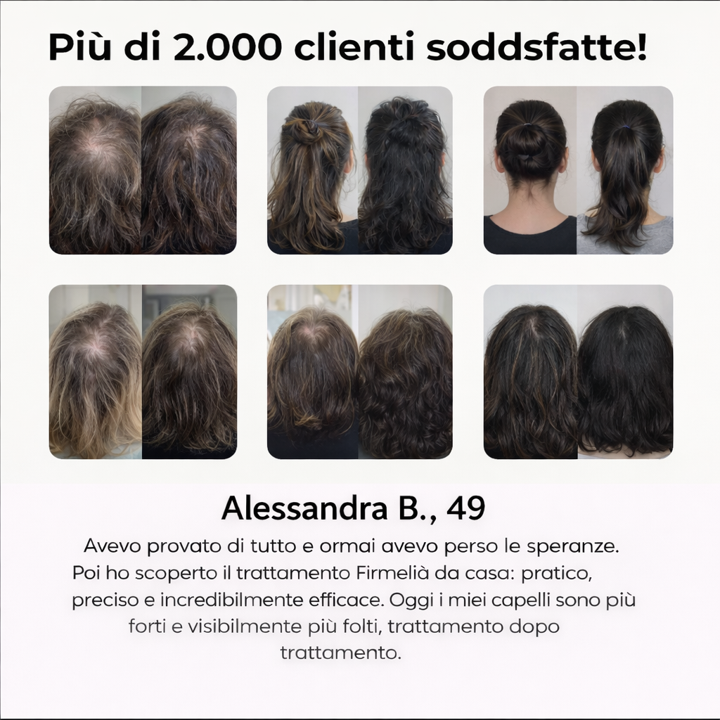Sistema di microinfusione Firmelià® per la ricrescita dei capelli nelle donne
